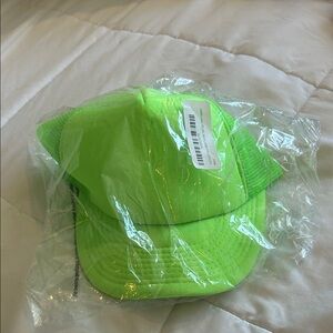 NEON UNOPENED NEVER WORN 90s green baseball cap